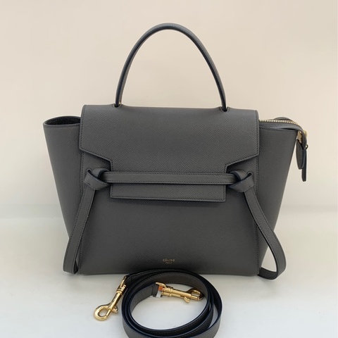 Celine 賽琳 鯰魚包 灰色 micro 附件 肩帶