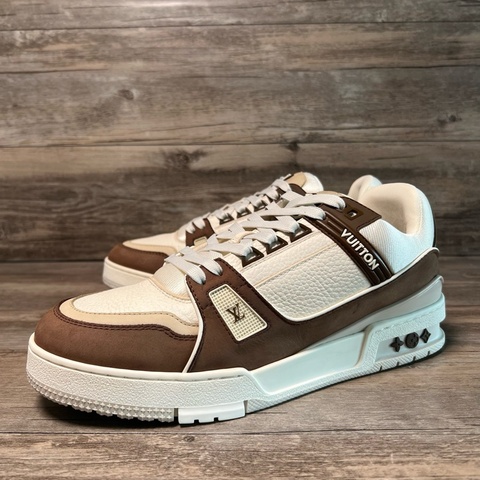 Louis Vuitton路易威登 trainer 白棕 摩卡  41碼