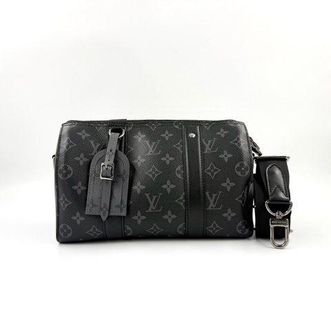 LV質感男必備🖤黑原花keepall25