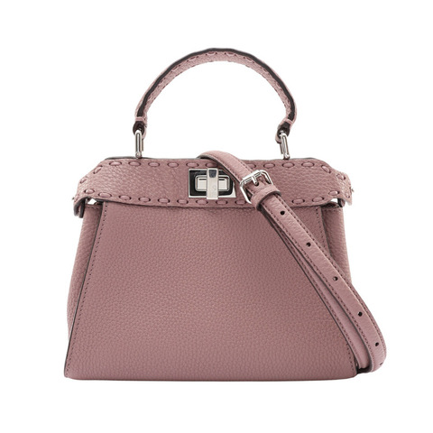 FENDI 芬迪 Peekaboo Mini 兩用包 粉紫色 牛皮 8BN244ARBB