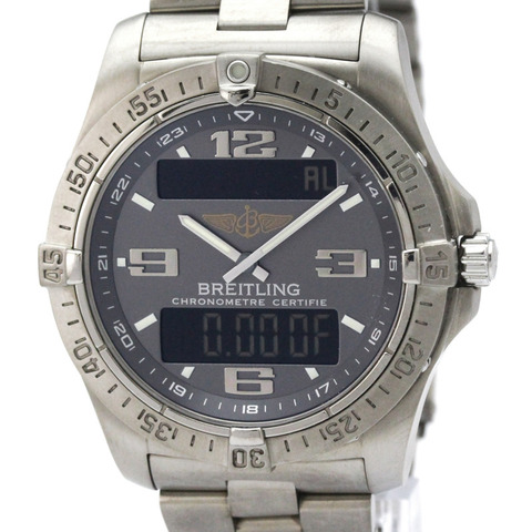 百年靈 Aerospace Avantage 鈦金屬石英男錶 E79362 拋光款