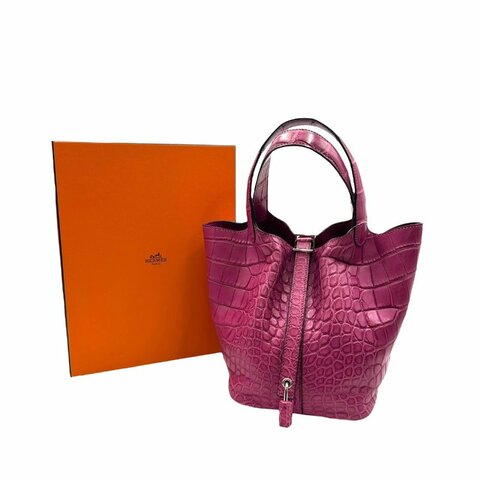 【美收精品】Hermès Picotin Lock 18鱷魚皮  T刻 C-814【隔月月中將轉賣至日本 上架期限30天】