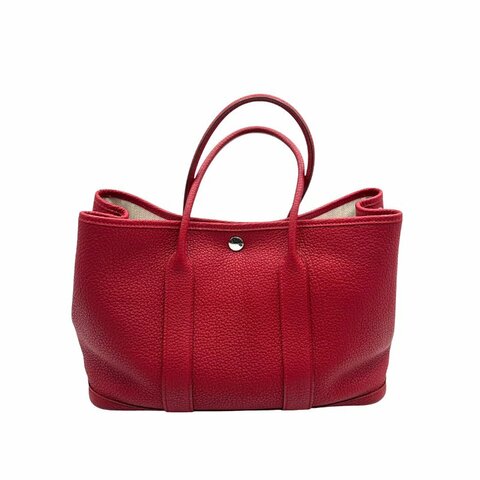 【美收精品】Hermès Garden Party 30 辣椒紅T刻  C-815【隔月月中將轉賣至日本 上架期限30天】