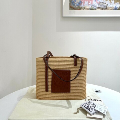 Loewe Basket草編方形菜籃子手提單肩包