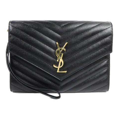 YVES SAINT LAURENT 牛皮皮革Pouch手拿包