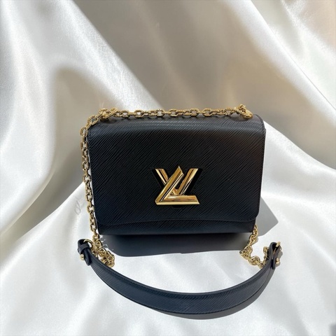 莉亞精品♡ LV M21113 中號 Twist黑金水波紋鏈條包 二手美包