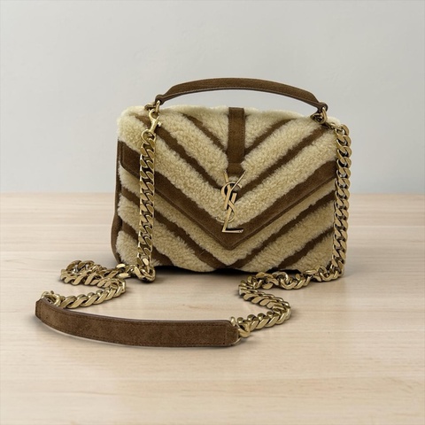 莉亞精品♡ YSL 600279 泰迪毛毛學院包 二手美包