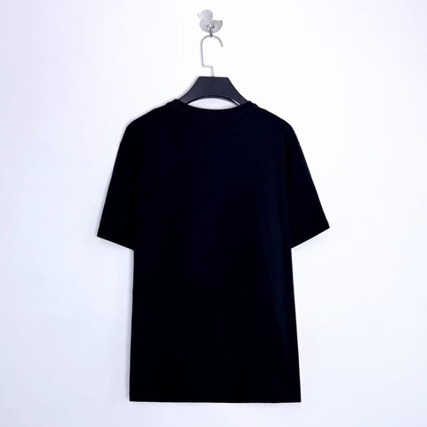 Dior 迪奧 黑色經典CD雙C刺繡小標圓領短袖T恤 基礎休閒款