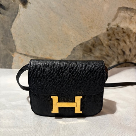Hermes 黑金 Epsom牛皮 Constance Slim