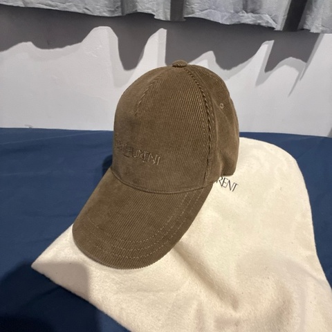 SAINTLAURENT聖羅蘭YSL男生燈芯絨棒球帽