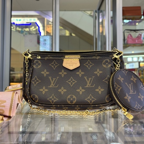 路易威登 Louis Vuitton 粉肩帶 五合一 芯片款