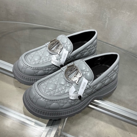 迪奧/Dior Buffalo 灰色 厚底樂福鞋 尺碼/40碼