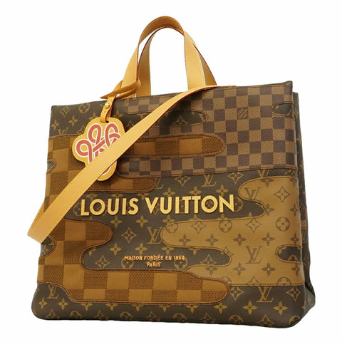 路易威登 Monogram Landscape Shopper Tote MM M15274 棕色兩用包 NIGO 女士