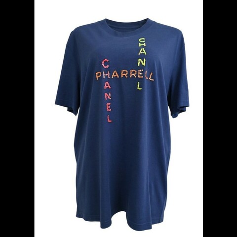 Chanel 19年xPharrell Williams 菲董联名黑色亮片短袖