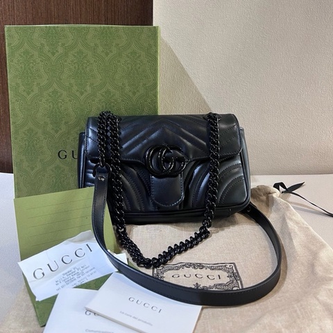 Gucci 古馳 GG Marmont 馬蒙22 so black