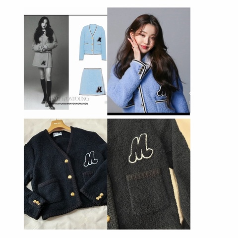 🤎員瑛歐尼同款 🤎Miumiu 黑色毛呢外套 扣子可愛 滾邊也是很Miu Miu