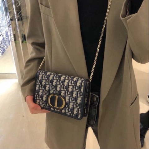 Dior 迪奧 蒙田二合一 老花 鏈條包 少皮肩帶 尺寸19*12.5*4cm