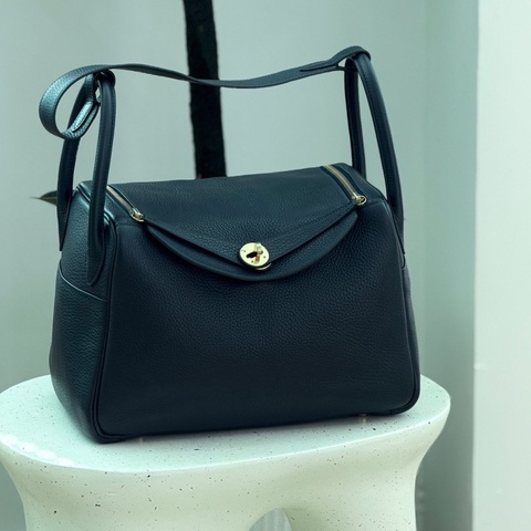 Hermès 愛馬仕Lindy30午夜藍淡金扣 X刻