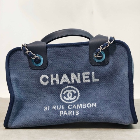 香奈兒Chanel 牛仔丹寧保齡球單肩包