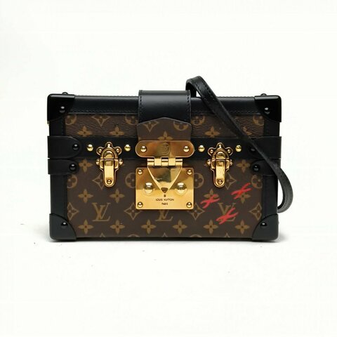 LOUIS VUITTON PETITEMALLE月光寶盒老花PVC金扣2014肩背包
