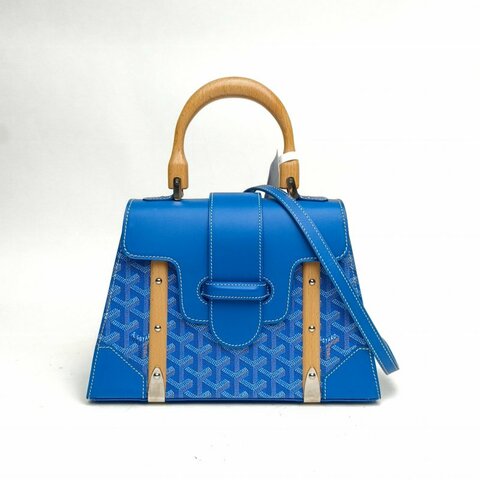 GOYARD SAIGON西貢中號28藍色PVC肩背包