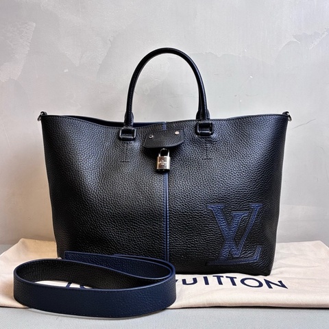 LV/路易威登 pernelle托特包 深藍色牛皮 98新