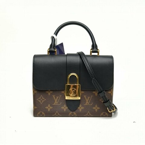LOUIS VUITTON LockyBB鎖頭包黑色PVC金扣2019肩背包