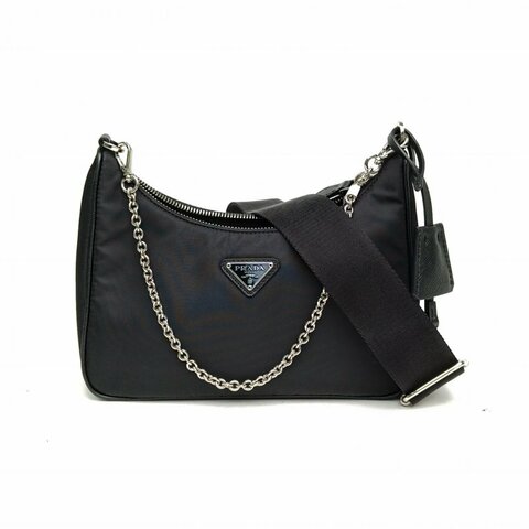 PRADA Hobo三合一黑色尼龍肩背包