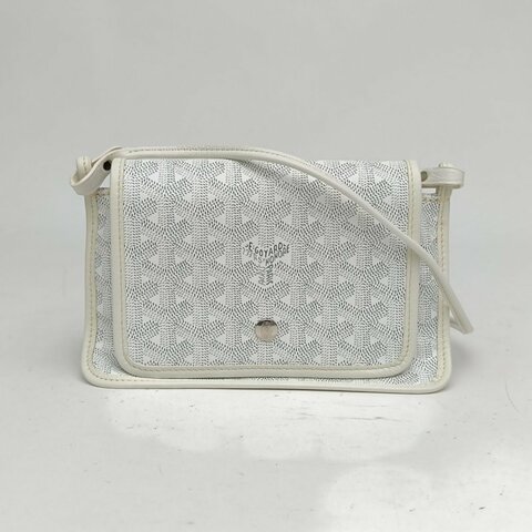 GOYARD PLUMET三層WOC白色PVC肩背包