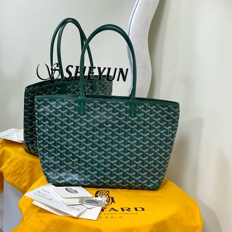 Goyard Artois綠色拉鍊款托特 98以上新