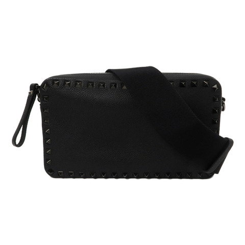 Valentino 牛皮皮革Rockstud Grainy肩背袋