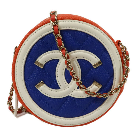 CHANEL 牛皮皮革CC Filigree Round Bag