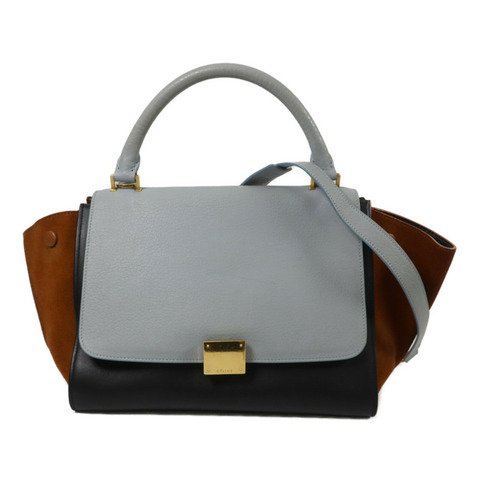CELINE 牛皮皮革Trapeze Small手挽肩背兩用袋