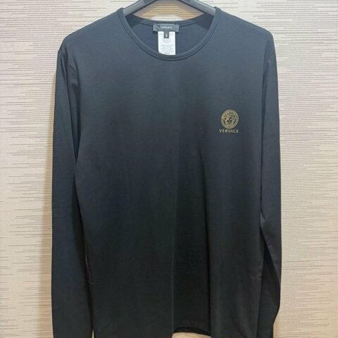 💎Han's house精品服飾💎VERSACE 凡賽斯 女神頭 頂級黑牌 LOGO 長袖 原價3900