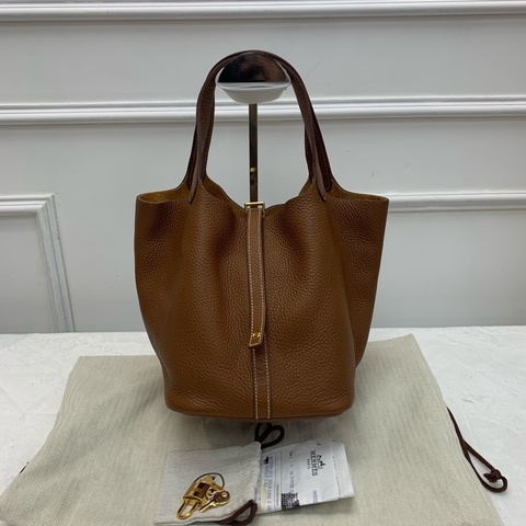Hermes Picotin22 P22 金棕色 TC皮