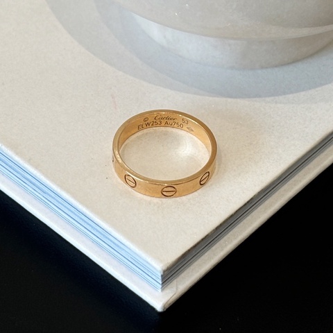 卡地亞 Cartier LOVE窄版 玫瑰金 53號碼