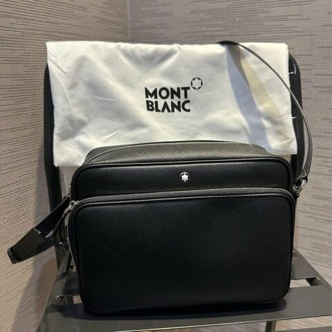 💎Han's house精品服飾💎MONTBLANC 萬寶龍 防刮牛皮 相機包 原價37800