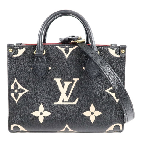 LOUIS VUITTON Monogram Empreinte On The Go PM金扣手挽肩背兩用袋