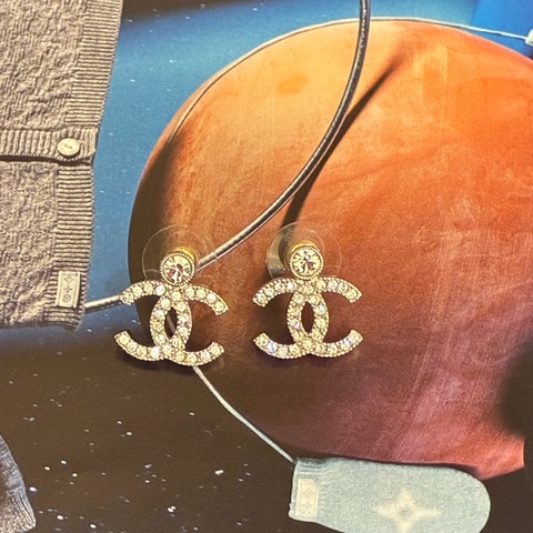 Chanel 單鑽/雙C滿鑽耳環✨好貴氣