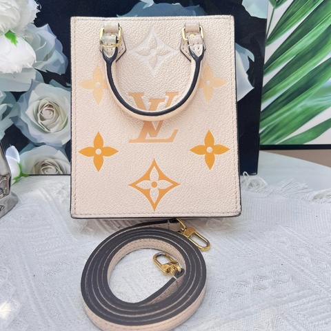 LV/路易威登 Petit Sac Plat 夏日限定香草黃琴譜mini單肩包 斜挎包手提包 芯片款