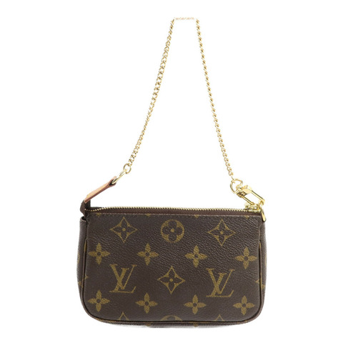 LOUIS VUITTON Monogram Mini Pochette Accessoires金扣手挽袋