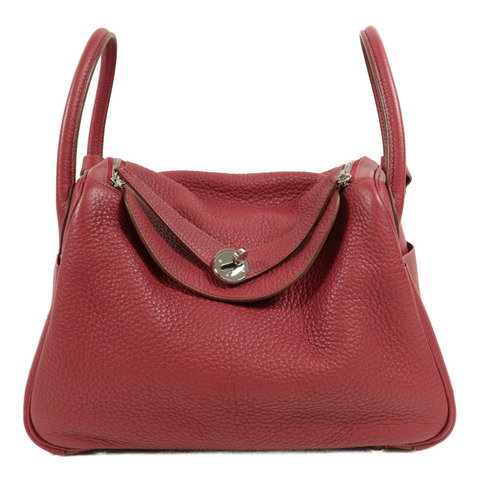 HERMES Clemence皮革Lindy 30肩背袋Ruby