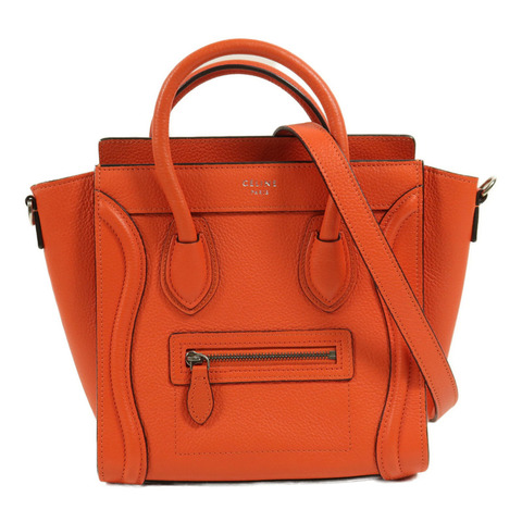 CELINE 牛皮皮革Nano Luggage手挽肩背兩用袋