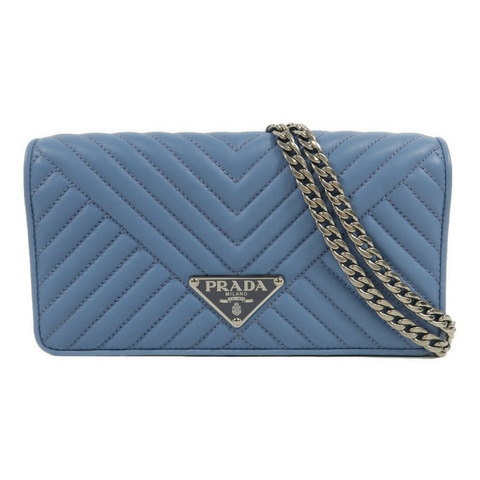 PRADA 羊皮皮革Wallet on Chain鏈帶肩背袋