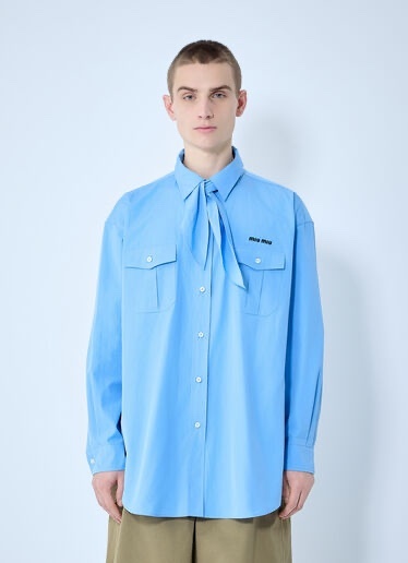 Miu Miu scarf-detail poplin shirt 42 襯衫