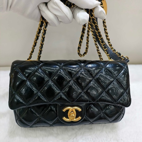 CHANEL香奈兒黑金大mini 21開無卡
