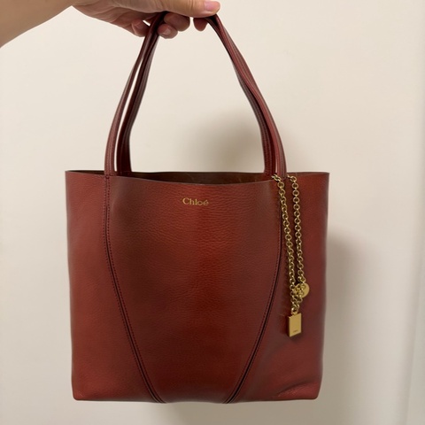 全新 Chloe Spin Burnet pink 肩背包 tote bag