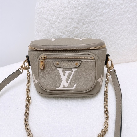 Lv bumbag 大象灰拼米腰包/斜挎包兩用