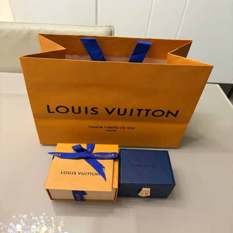 LV Blossom玫瑰金粉紅蛋白石鑲碎鑽Logo圖案球形戒指