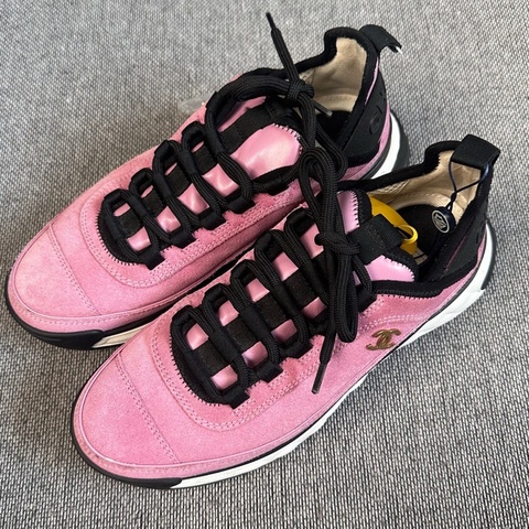 CHANEL/香奈兒 圓頭系帶低幫生活休閒鞋  95 新/37碼